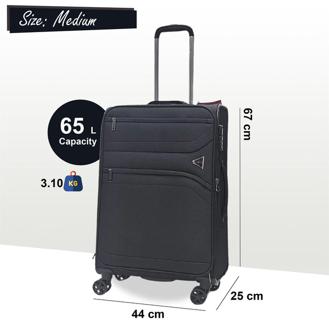 Lightweight Soft  Dual 4 Wheel Luggage Suitcases