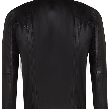 Mens Leather Bluson Bomber Jacket-Anapolis