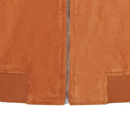 Mens Soft Goat Suede MA-1 Varsity Bomber Jacket  - Dalian