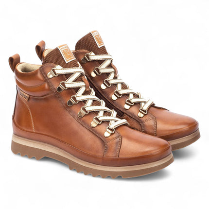 Pikolinos Women’s Brandy Brown Leather Ankle Trainers Boots - Vigo