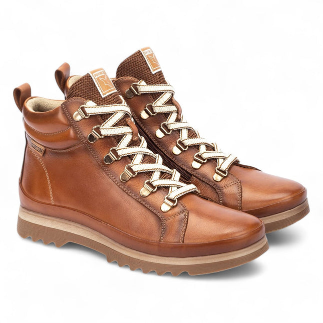 Pikolinos Women’s Brandy Brown Leather Ankle Trainers Boots - Vigo