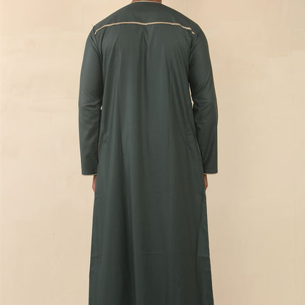 Men's Omani Eid Green Thobe  Saudi Emirati Jubba Robe