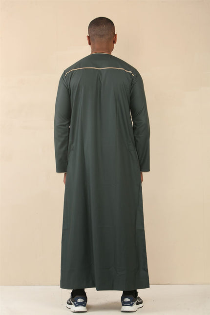 Men's Omani Eid Green Thobe  Saudi Emirati Jubba Robe