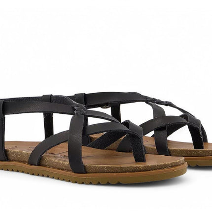 Blowfish Malibu Women's Black Strappy Buckle Sandals - Macarah B