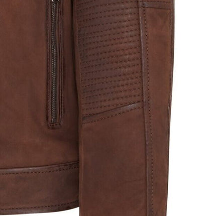 Mens Buff Leather Café Racer Biker Jacket - Jinan
