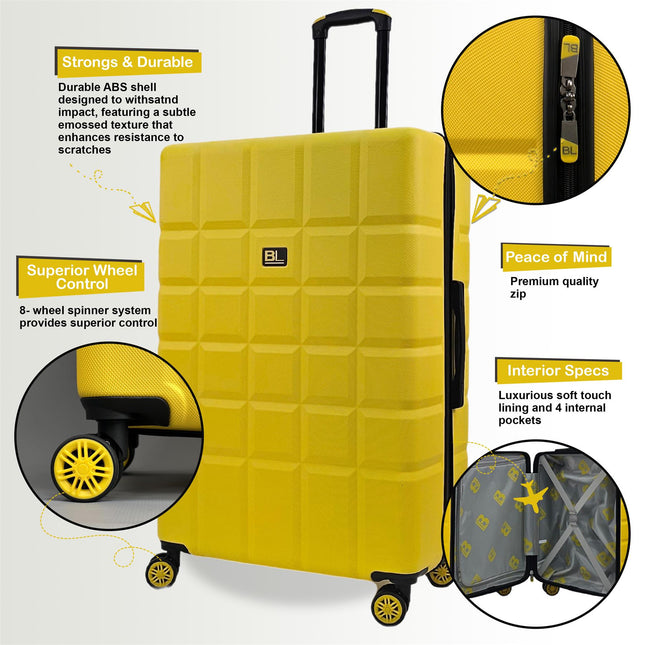 Hard Shell Classic 4 Wheel Travel Suitcase Set