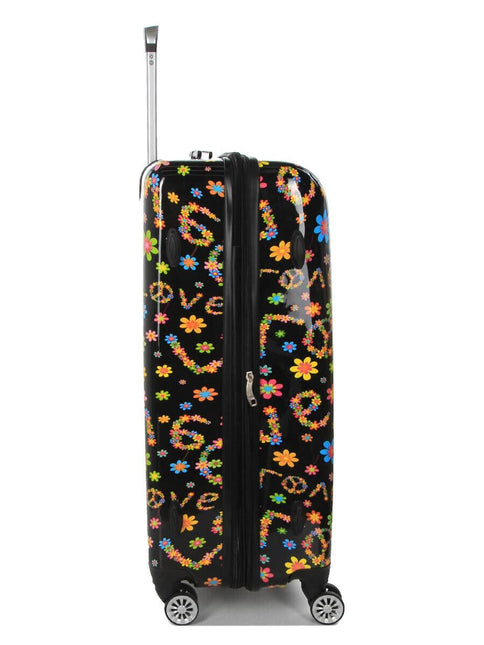 Hard Shell Printed Dual 4 Wheel Luggage Suitcase