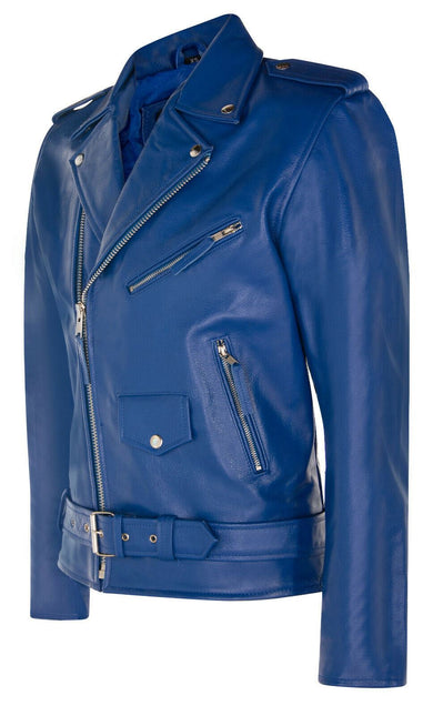 Mens Cow-Hide Black Brando Jacket -Venice