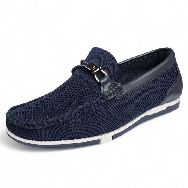Men's Navy Lightweight Mesh Slip-On Breathable Loafers