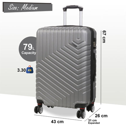 Expandable Hard Shell 8 Wheels Luggage Travel Cabin Bags Suitcase Set