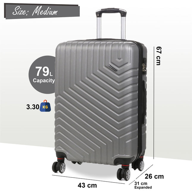 Expandable Hard Shell 8 Wheels Luggage Travel Cabin Bags Suitcase Set