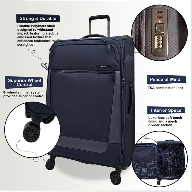 Lightweight  4 Wheel Luggage Suitcase