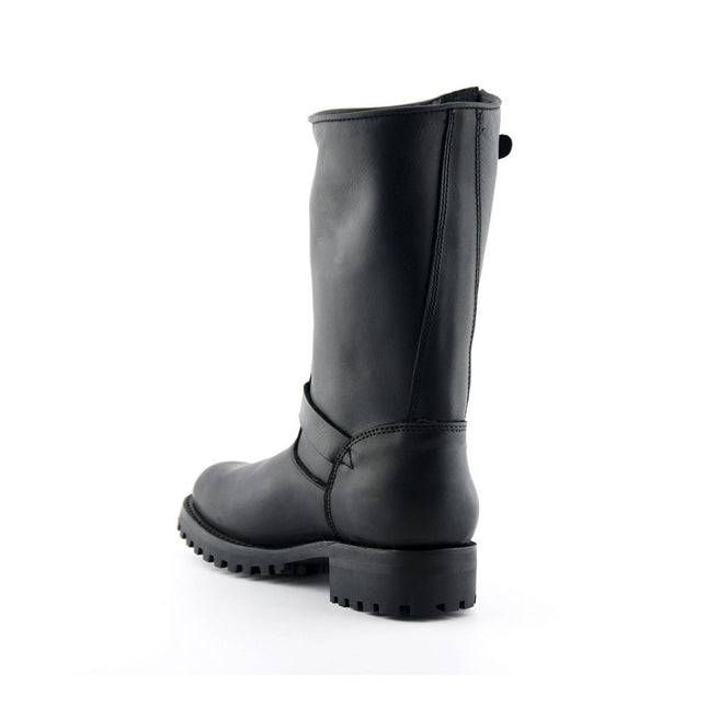Grinders Mens Black Western Combat Leather Boots - Wild One