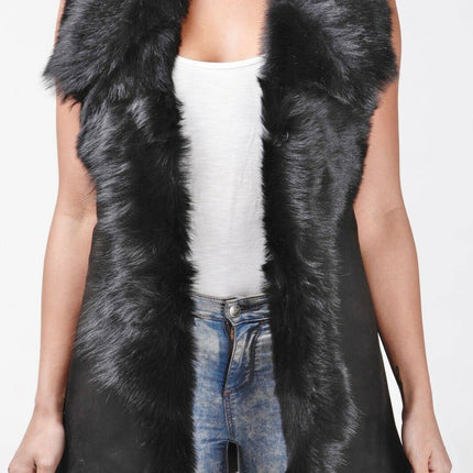 Women's Toscana Sheepskin Long Gilet-Sorocaba