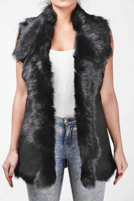 Women's Toscana Sheepskin Long Gilet-Sorocaba