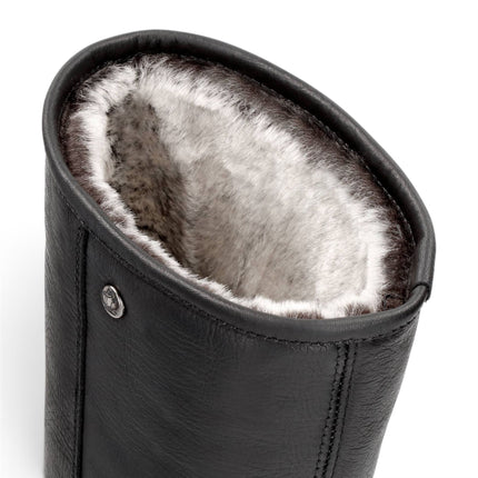 Panama Jack Women's Black Leather Waterproof Heeled High Winter Boots - Patricia B17