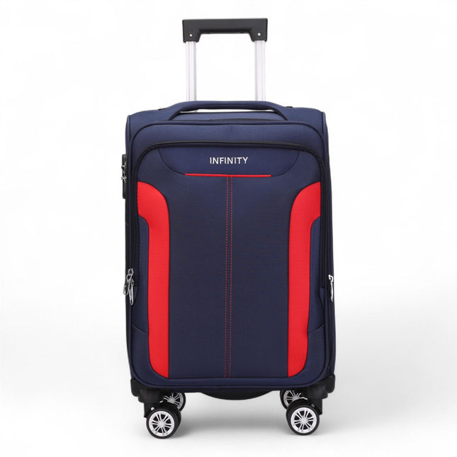 Soft Cabin Suitcase 36.5 x 23.5 x 58 cm Nylon 900D Suitable Integrated Lock for Easyjet, Ryanair, Wizzair