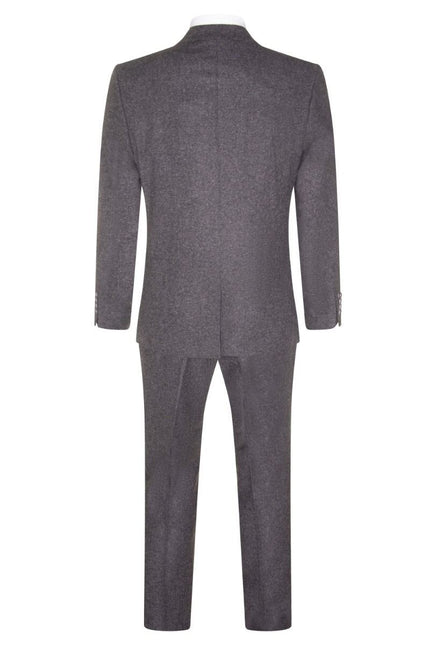 Mens 3 Piece Grey Wool Tweed Vintage Retro Suit
