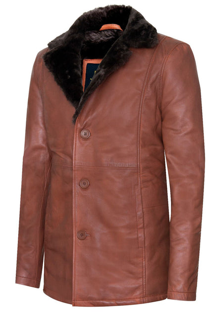 Men's Reefer Leather Blazer Jacket`- Pablo