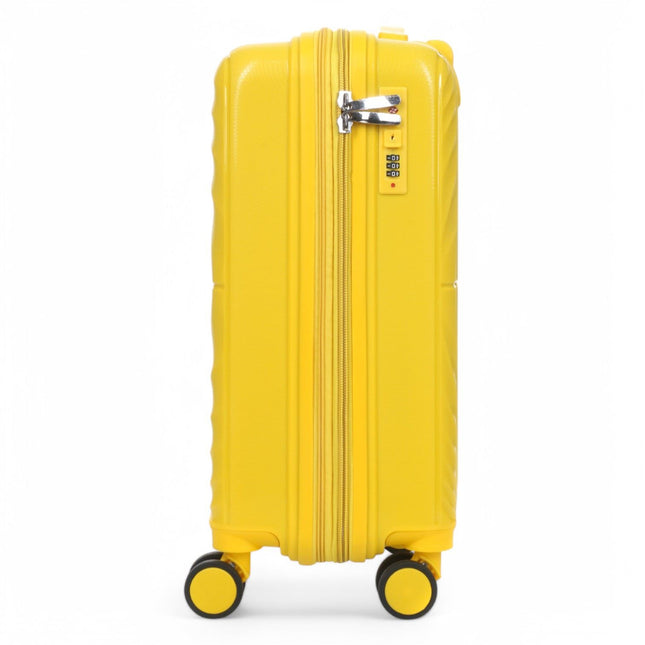 Hard Shell Cabin 55 x 37 x 22 cm PP Suitcase Luggage Suitable for Easyjet, Ryanair