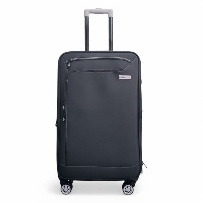 Lightweight Soft Shell 8 Wheels Luggage Travel Cabin Holiday Bags Suitcase Set