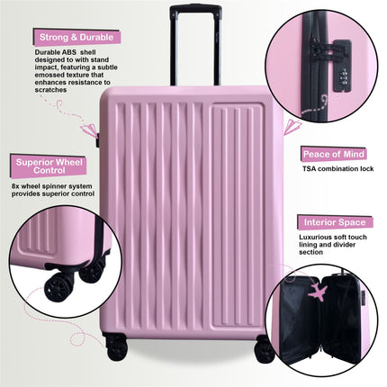 ABS Hard Shell Suitcase Luggage Set Travel Carry on Cabin Bag