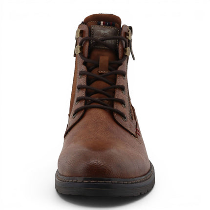 Mustang Men's Brown Faux Leather Winter Lace-Up Ankle Boots - M0031006