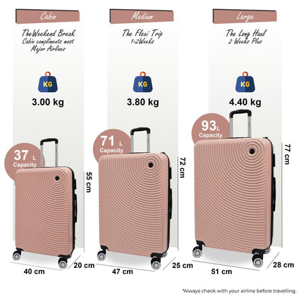 Hard Shell ABS Cabin Suitcase Luggage Set
