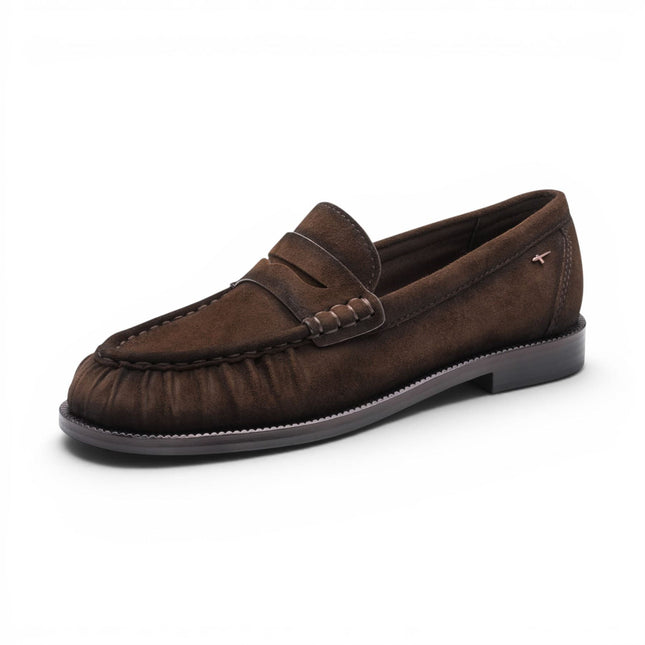 Tamaris Women's Brown Leather Loafer Casual Shoes - 24251-47