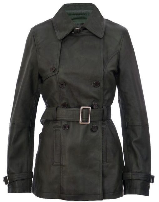 Womens Nappa Leather Trench Coat-Mosul