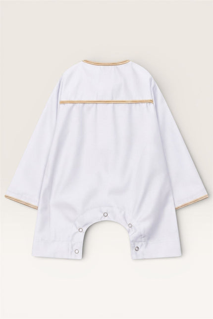 Baby Boys Ramadan White Moroccan Thobe Robe Emirati Eid Jubba- B-TT003