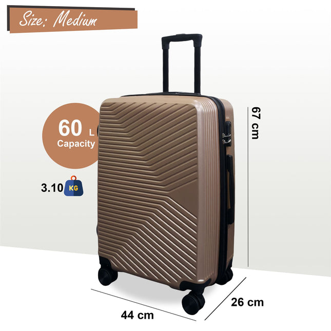 Hardshell Suitcase Set Robust 8 Wheel Luggage Cabin Case Bag