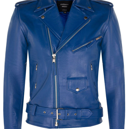 Mens Cow-Hide Black Brando Jacket -Venice
