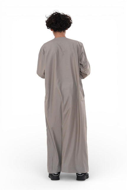 Kids Boys Eid Beige Moroccan Thobe Robe Djellaba Ramadan Eid Jubba- K-HM10
