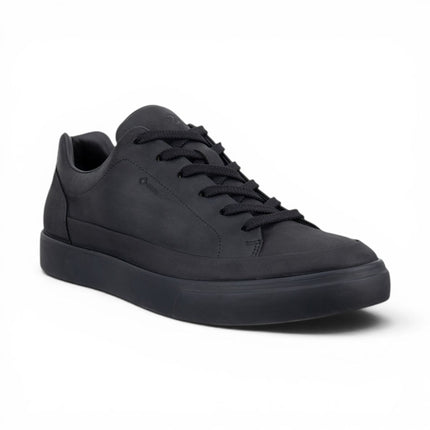 Ecco Men's Black Leather Waterproof Trainer Sneaker Shoes - Soft 10