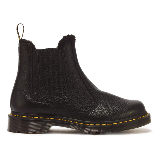 Dr Martens 2976 Leonore II Black Fur Lined Chelsea Boots - 41416001