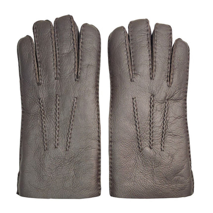 Infinity Leather Mens Brown Luxury Sheepskin Leather Gloves