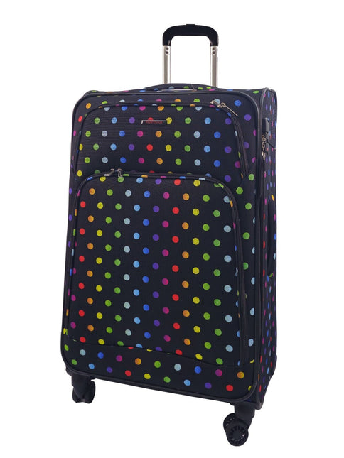 Lightweight Print Suitcases 8 Wheel Luggage Travel Soft Bags Set
