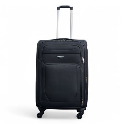 Soft Shell Lightweight Nylon Suitcase Set 4 Wheel Travel Case Holiday Bags