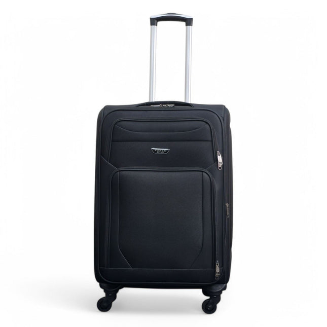 Soft Shell Lightweight Nylon Suitcase Set 4 Wheel Travel Case Holiday Bags