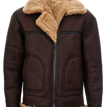 Mens B3 Shearling Sheepskin Aviator Jacket-Gloucester