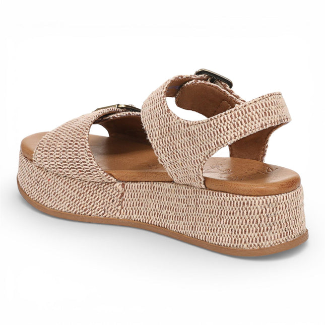 Blowfish Malibu Women’s Beige Faux Leather Platform Sandals - Magical