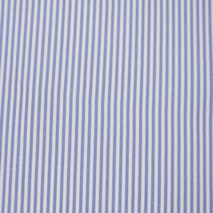 Mens Peaky Blinders Removable Collar Nehru Light Blue Striped Collarless Shirt