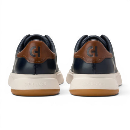 Cole Haan Men's GrandPro Luxe Mile Trainer Blue Leather Sneakers - C42754
