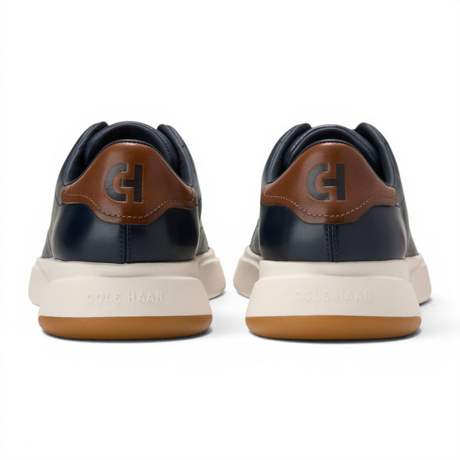 Cole Haan Men's GrandPro Luxe Mile Trainer Blue Leather Sneakers - C42754
