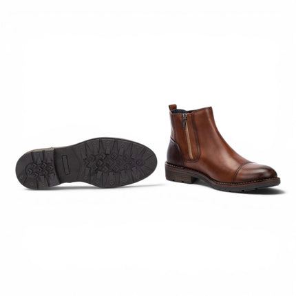 Pikolinos Men's Brown Leather Zip Chelsea Ankle Boots - York