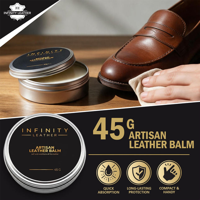 Leather Balm & Nylon Brush Leather Care Set