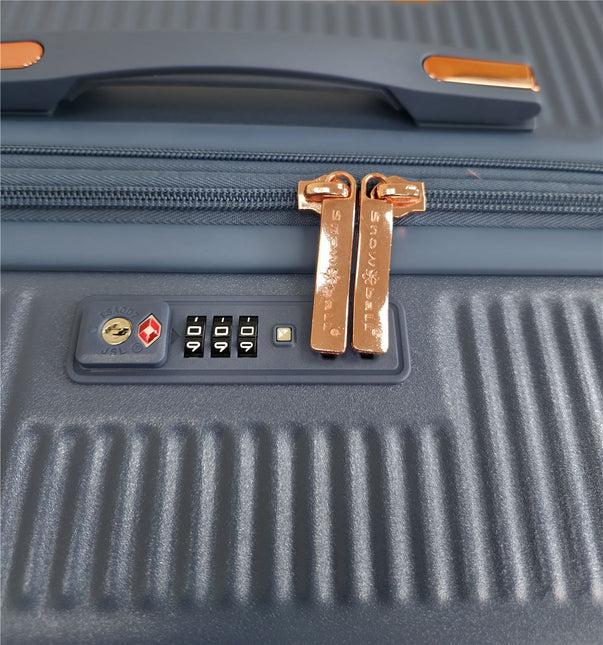 Expandable Hard Shell 8 Wheels Luggage Travel Cabin Suitcase Set