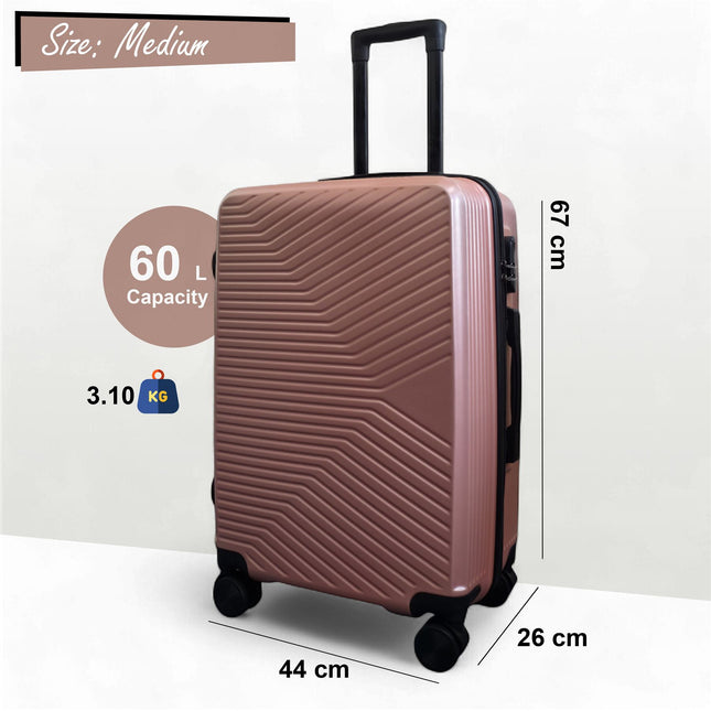 Hardshell Suitcase Set Robust 8 Wheel Cabin Luggage Case Bag