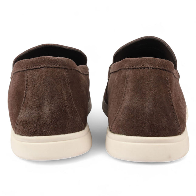 Men’s Durable Brown Slip-On Loafers with Cushioned Insole